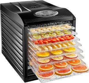 9 Plastic Tray Food Dehydrator for Snacks, Herbs, Fruits and Beef Jerky