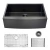 30 inch Farmhouse Kitchen Sink, 16 Guage Stainless Steel Single Bowl Sink with