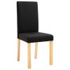 Dining Chairs 4 pcs Black Fabric