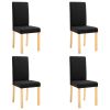 Dining Chairs 4 pcs Black Fabric