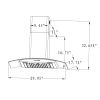 30 inch Wall Mounted Stainless Steel Range Hood with One Motor