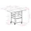 Bellini Drop Leaf Kitchen Cart; Coffee and Natural