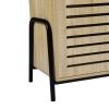 Sideboard Open Door Cabinet with Three Shelves Storage for Kitchen & Dining Storage