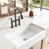 30"L x 19" W Farmhouse/Apron Front White Ceramic Kitchen Sink