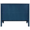 U-style Wood Storage Cabinet with Doors and Adjustable Shelf; Entryway Kitchen Dining Room; Navy Blue