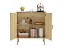 Kitchen storage cabinets with rattan decorative doors;  buffets;  wine cabinets;  dining rooms;  hallways;  cabinet console tables