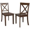 5 Pieces Dining Table and Chairs Set for 4 Persons; Kitchen Room Solid Wood Table with 4 Chairs