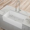 [Only for Pickup] 33" White Ceramic Farmhouse Kitchen Sink - Fireclay Kitchen Sink White Undermount Single Bowl Apron Front 33*18*10in