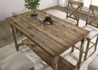 Rustic Oak Solid wood Dining Room Furniture 1pc Table Counter Height Kitchen Table w Shelve Wood Grain Top