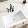 30"L x 19" W Farmhouse/Apron Front White Ceramic Kitchen Sink