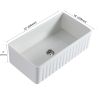 Fire clay Kitchen Sink Farmhouse Ceramic Sink 33 x 18 Inch For Kitchen,With Single Sink