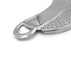 Stainless Steel Colander Food Strainer Clip-on Kitchen Food Strainer Fit for All Pots and Bowls with Hand Grips Draining Foods