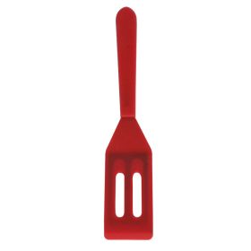 1pc Silicone Spatula; Non-stick Baking Spatula; Heat Resistant Cookie Spatula; Mini Slotted Serve Turner For Flip Egg; Kitchen Tools (Color: Red)