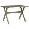 3 Pieces Farmhouse Rustic Wood Kitchen Dining Table Set with 2 Upholstered Benches