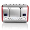 LED Screen Shows 4 Slice Toaster In Stainless Steel