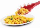 Silicone Pasta Fork Non-Stick Spaghetti Server Pasta Server Dishwasher Safe Stain Resistant Heat Resistant Cooking Utensils