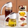 1pc Glass Oil Pot; Seasoning Jar; Gravity Automatic Opening; Leak-proof; Kitchen Accessories